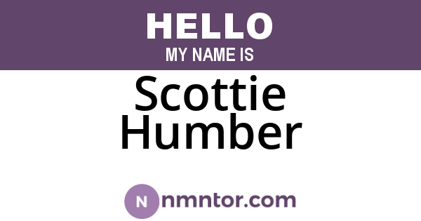 Scottie Humber