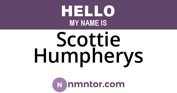 Scottie Humpherys