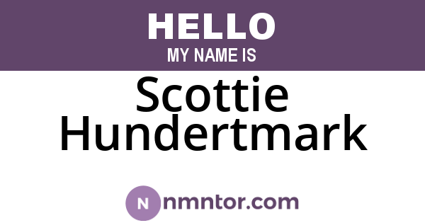 Scottie Hundertmark