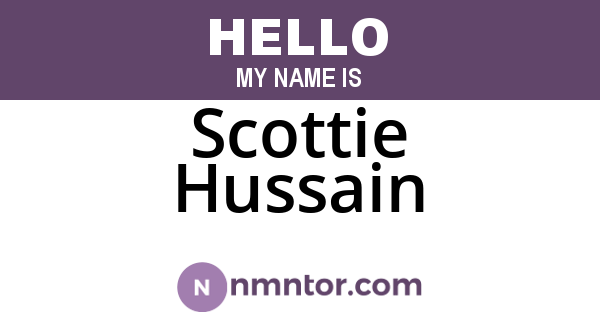 Scottie Hussain