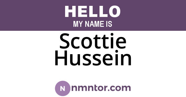 Scottie Hussein