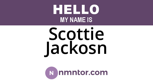 Scottie Jackosn
