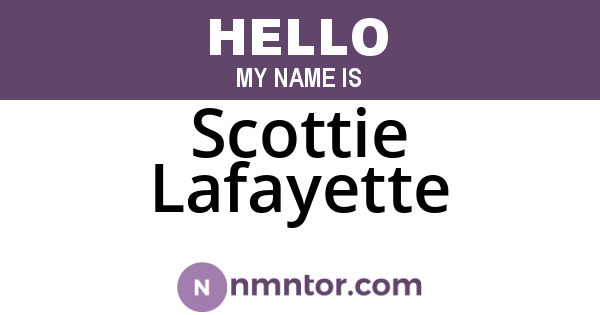 Scottie Lafayette