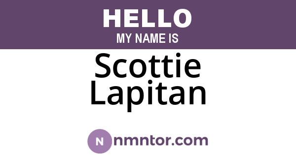 Scottie Lapitan