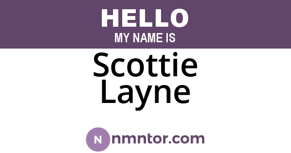 Scottie Layne