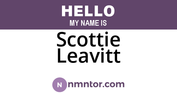 Scottie Leavitt