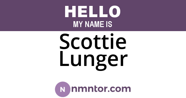 Scottie Lunger