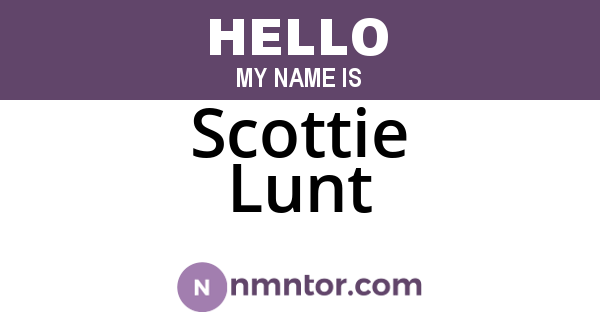 Scottie Lunt