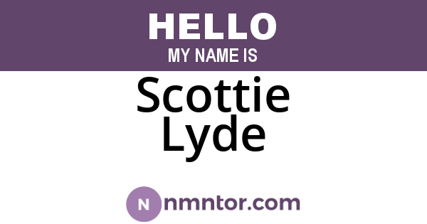 Scottie Lyde