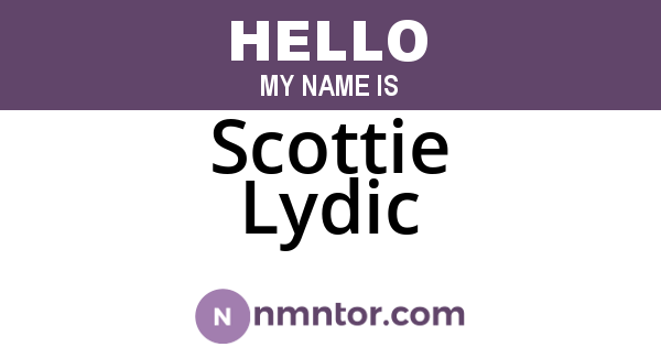 Scottie Lydic