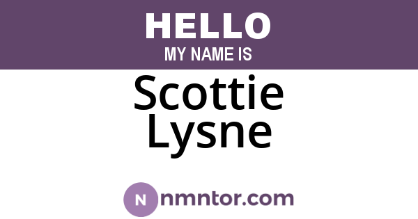 Scottie Lysne