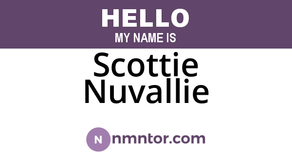 Scottie Nuvallie