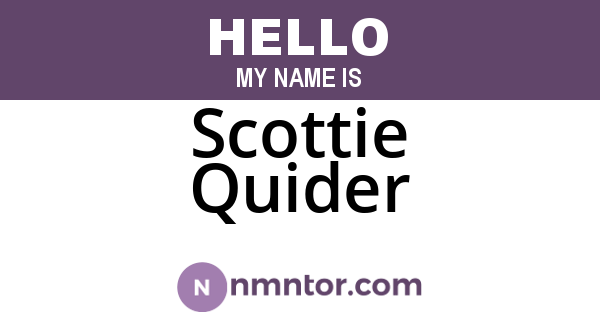 Scottie Quider