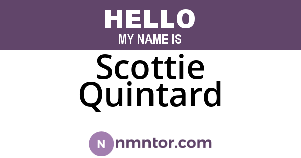 Scottie Quintard