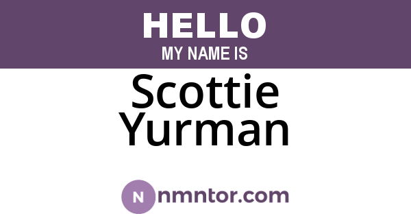 Scottie Yurman