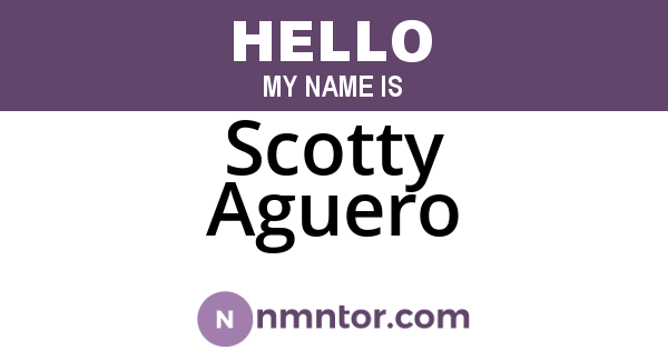 Scotty Aguero