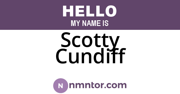 Scotty Cundiff