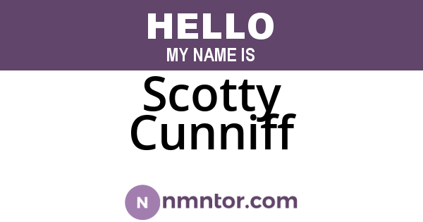 Scotty Cunniff
