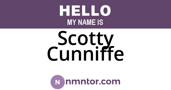 Scotty Cunniffe