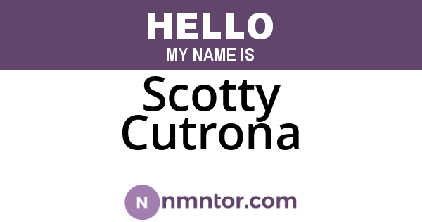 Scotty Cutrona