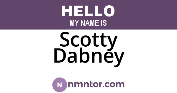Scotty Dabney