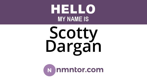 Scotty Dargan