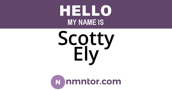 Scotty Ely