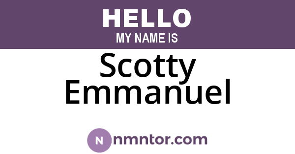 Scotty Emmanuel