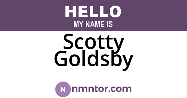 Scotty Goldsby