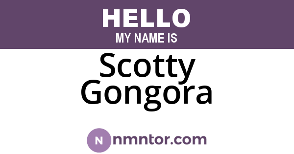 Scotty Gongora