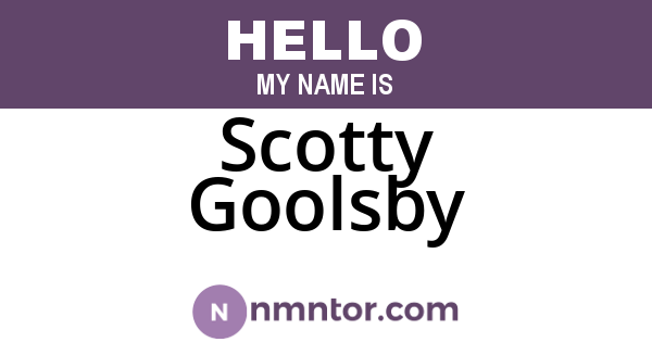 Scotty Goolsby