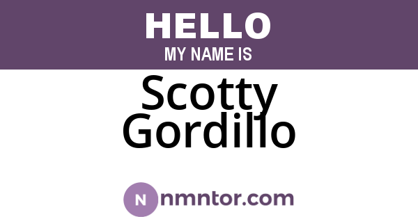 Scotty Gordillo