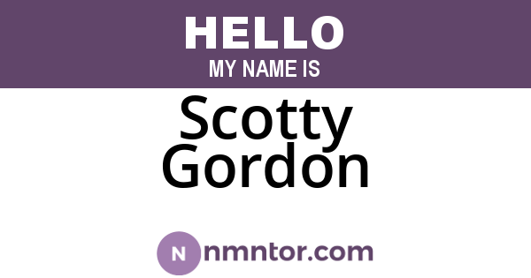 Scotty Gordon