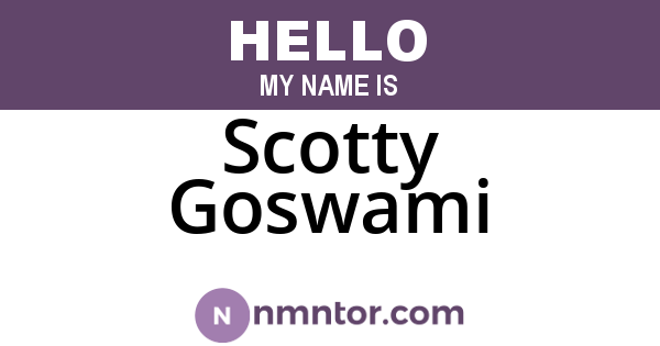 Scotty Goswami