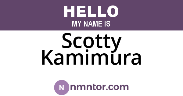 Scotty Kamimura