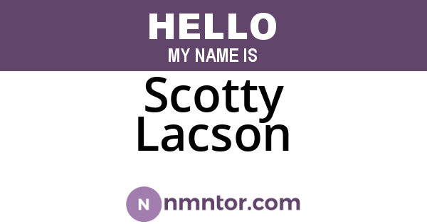 Scotty Lacson
