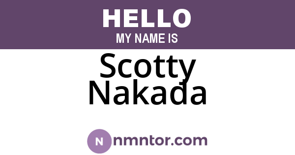 Scotty Nakada