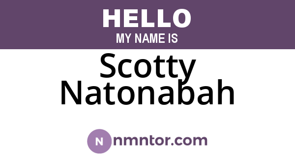 Scotty Natonabah