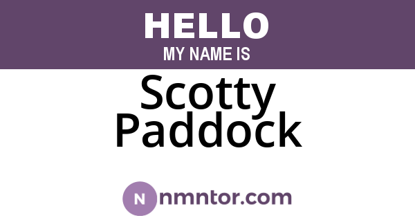 Scotty Paddock