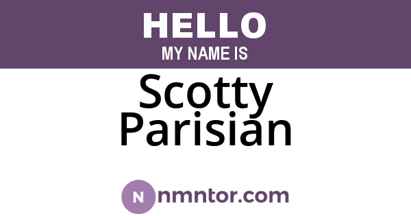 Scotty Parisian
