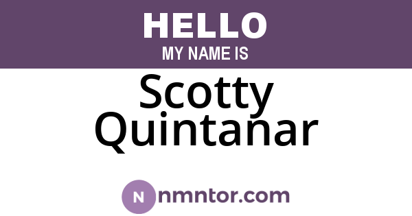 Scotty Quintanar
