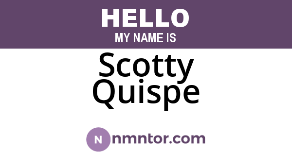 Scotty Quispe