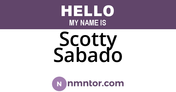Scotty Sabado