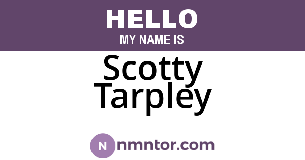 Scotty Tarpley