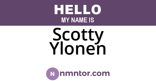 Scotty Ylonen