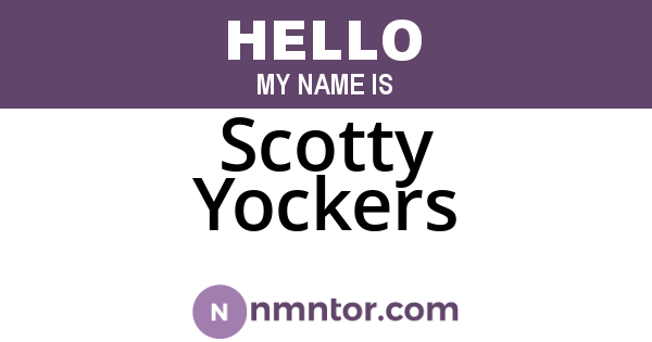 Scotty Yockers