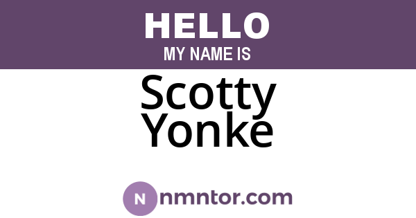 Scotty Yonke
