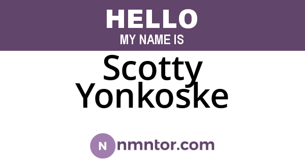 Scotty Yonkoske