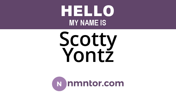 Scotty Yontz