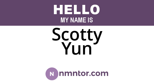 Scotty Yun
